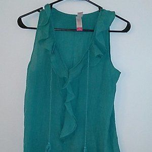 Green dressy crop top